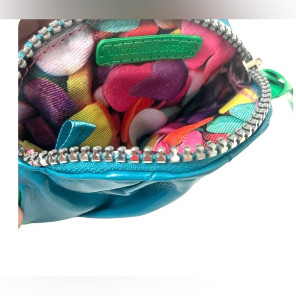 💚New Victoria's Secret Teal & Lime Coin Pouch/ Mini Case - Picture 8 of 8